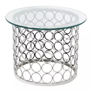 Зеркальный кофейный столик Tempo с стеклянной столешницей