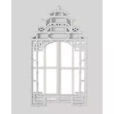 Зеркало кантон в белой раме