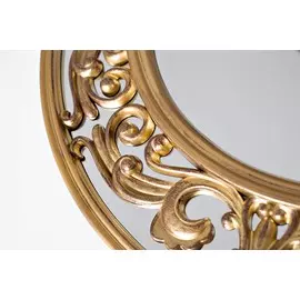 Зеркало круглое в золотой раме