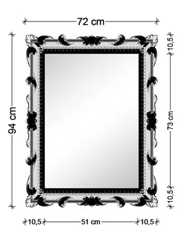 Зеркало лива белый глянец