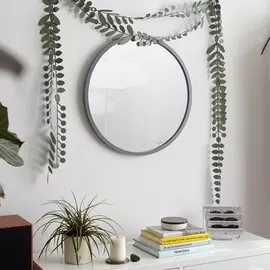 Зеркало настенное Hub серое в резиновой раме