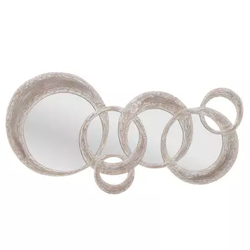 Зеркало настенное в бежевой раме