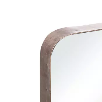 Зеркало настенное в металлической раме цвета латунь