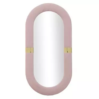 Зеркало настенное в раме розового цвета