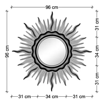 Зеркало ринд оранжевого цвета
