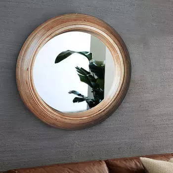 Зеркало Round в деревянной раме
