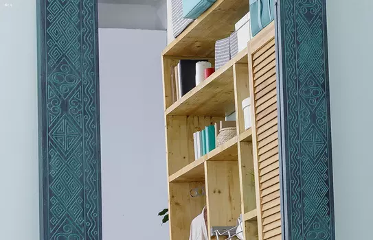 Зеркало в раме Papua Large Green