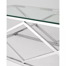 Журнальный стол инсигния серебряного цвета