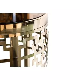 Журнальный стол круглый золотой