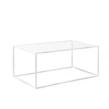 Журнальный стол London White прозрачное стекло