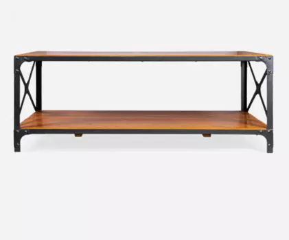 Журнальный стол Railwai со столешницей из массива дерева