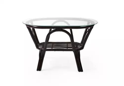 Журнальный стол Roma со стеклянной столешницей орех