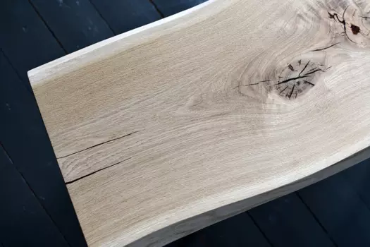 Журнальный стол Wood&amp;Amp;Steel из цельного слэба дуба