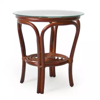 Журнальный столик Bali со стеклом коньяк