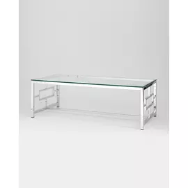 Журнальный столик бруклин с каркасом серебряного цвета