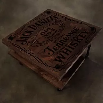 Журнальный столик Industrial Chic с полкой