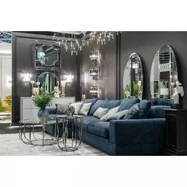 Журнальный столик из стали и стекла