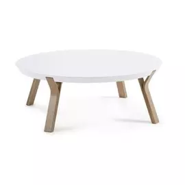 Журнальный столик Julia Grup Solid из массива дерева (белый)