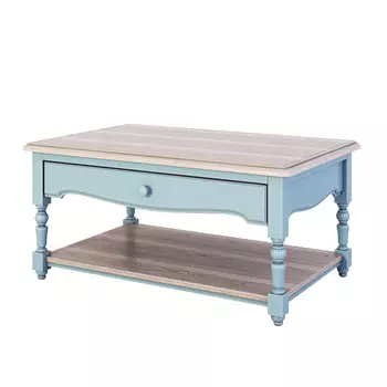 Журнальный столик Leblanc голубого цвета