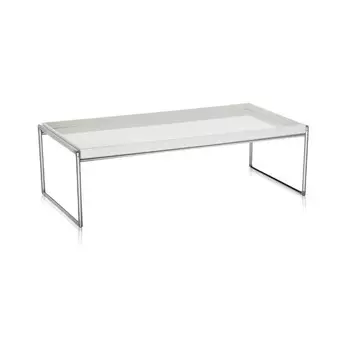Журнальный столик Trays глянцево-белого цвета большой