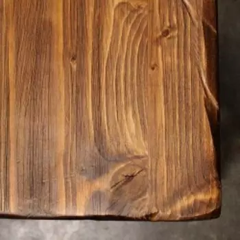 Журнальный столик x с деревянной столешницей