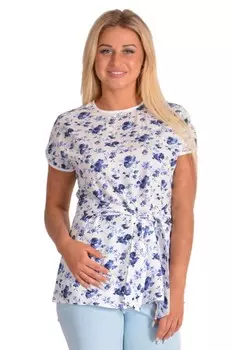 Блуза штапельная Аморет (цветы)