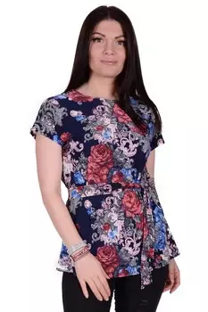 Блуза трикотажная Аморет (розы) рр
