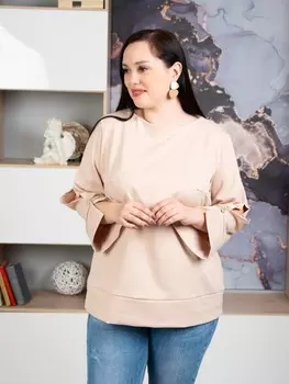 Блуза трикотажная Делфина (бежевая) рр