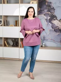Блуза трикотажная Делфина (фиолетовая) рр