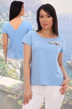 Блуза трикотажная Фантастика (голубая)