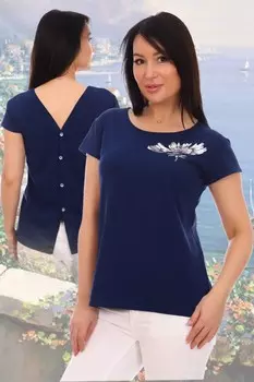 Блуза трикотажная Фантастика (синяя)