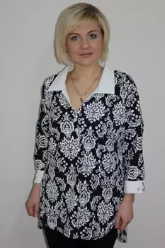 Блуза трикотажная Ирина (черная)