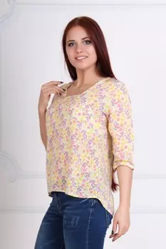 Блуза трикотажная Изабелла (желтая)