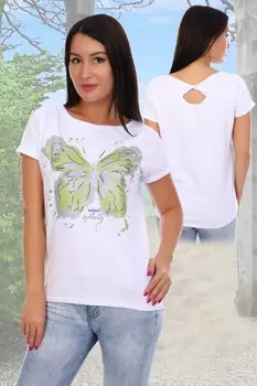 Блуза трикотажная Элегия (белая)