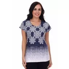 Блуза трикотажная Этна (сине-белая)