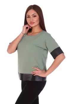 Блуза трикотажная Карина (зеленая) рр