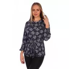 Блуза трикотажная Катерина (цветы)