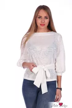 Блуза трикотажная Констанция (белая) рр