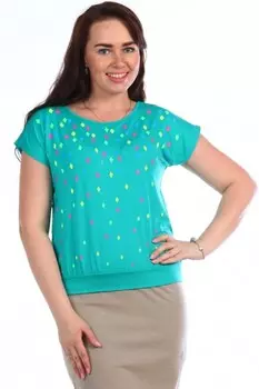 Блуза трикотажная Льдинка (изумрудная) рр