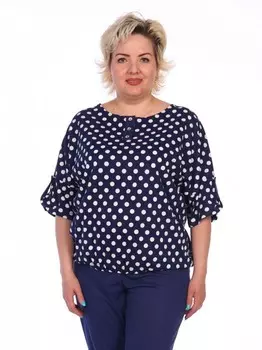 Блуза трикотажная Люси (горох) рр