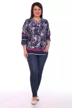 Рубашка трикотажная Марион (цветы)