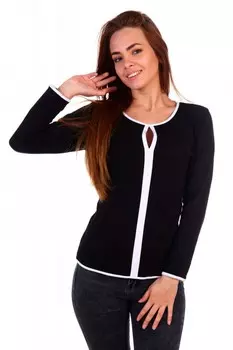 Блуза трикотажная Мириам (черная)