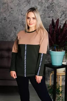 Блуза трикотажная Настасья (хаки)