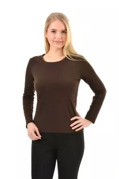 Блуза трикотажная Наталья (коричневая)