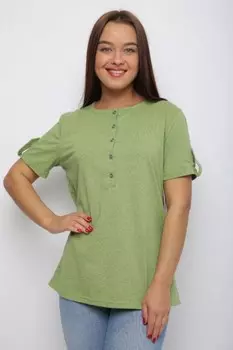 Блуза трикотажная Нола (зеленая)