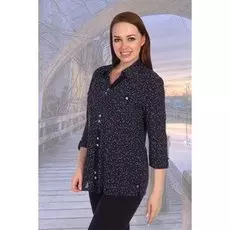 Блуза трикотажная Облик (темно-синяя)