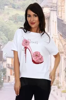 Блуза трикотажная Пасодобль (белая) рр