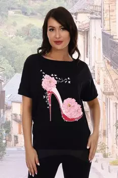 Блуза трикотажная Пасодобль (черная) рр