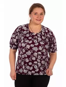 Блуза трикотажная Ранда (бордовая)
