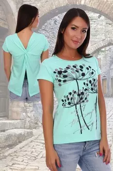 Блуза трикотажная Риголетто (ментоловая)